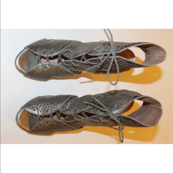 NWOT JOIE Women Gladiator Sexy Leather Shoes Metallic Bronze Sz 9.5 Stiletto - Picture 8 of 12